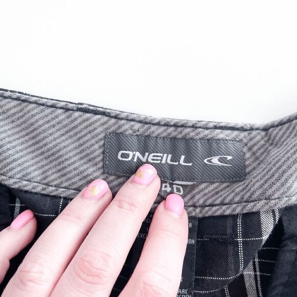 O'Neill Mens Chino Shorts Black Casual Summer Mid Length Flat Front Size 40 - Picture 3 of 9